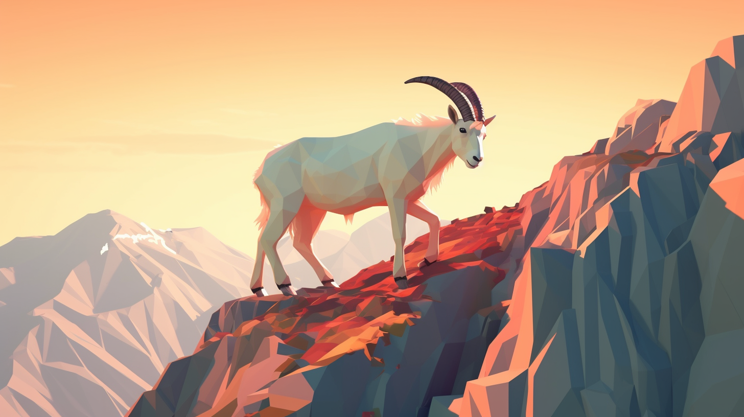 Goat Climbing Moutain